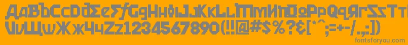 KremlinKommisar Font – Gray Fonts on Orange Background