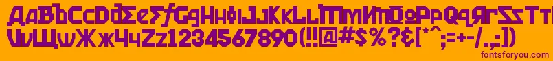 KremlinKommisar Font – Purple Fonts on Orange Background