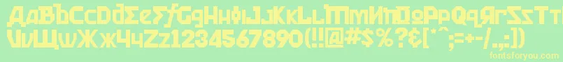 KremlinKommisar Font – Yellow Fonts on Green Background