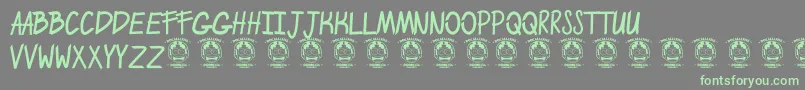 EnjoyBoy-fontti – vihreät fontit harmaalla taustalla