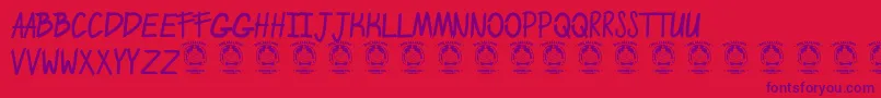 EnjoyBoy Font – Purple Fonts on Red Background