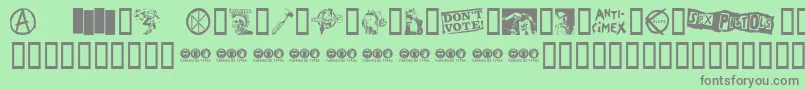 PunkDingbats Font – Gray Fonts on Green Background