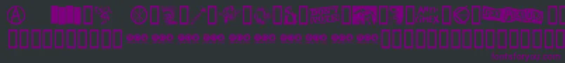 Saiba mais sobre a fonte PunkDingbats Fonte PunkDingbats – fontes roxas em um fundo preto