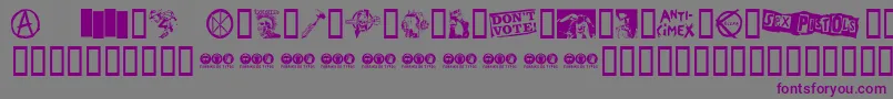 PunkDingbats Font – Purple Fonts on Gray Background