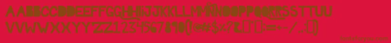 Police Gtown – polices brunes sur fond rouge