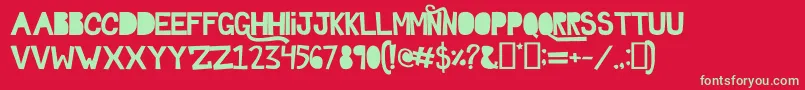 Gtown Font – Green Fonts on Red Background
