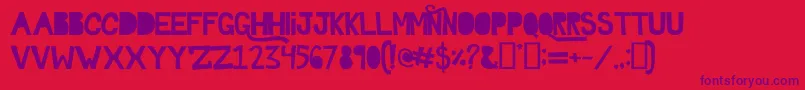 Gtown Font – Purple Fonts on Red Background