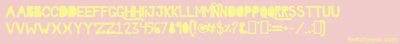 Gtown Font – Yellow Fonts on Pink Background
