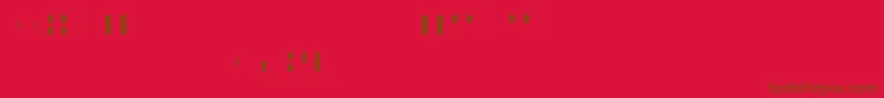 Ostrichsansstack4 Font – Brown Fonts on Red Background
