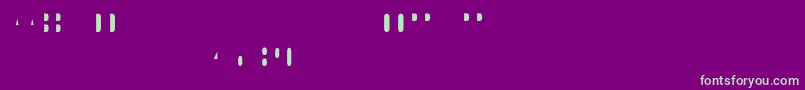 Fonte Ostrichsansstack4 – fontes verdes em um fundo violeta