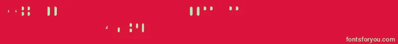 Ostrichsansstack4 Font – Green Fonts on Red Background