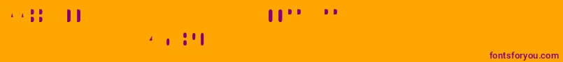 Шрифт Ostrichsansstack4 – фиолетовые шрифты на оранжевом фоне