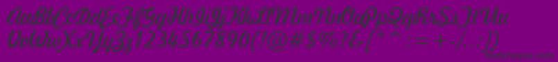 GeBallantineScriptNormal Font – Black Fonts on Purple Background