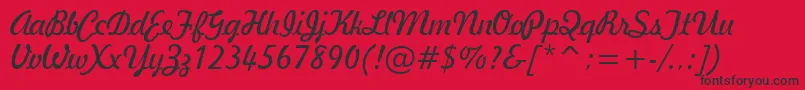 More about GeBallantineScriptNormal Font GeBallantineScriptNormal Font – Black Fonts on Red Background
