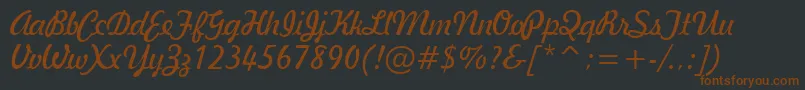 Шрифт GeBallantineScriptNormal – коричневые шрифты на чёрном фоне