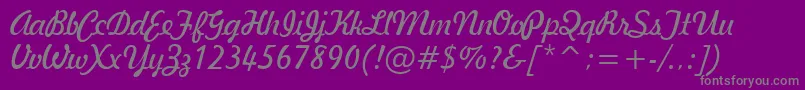 GeBallantineScriptNormal Font – Gray Fonts on Purple Background