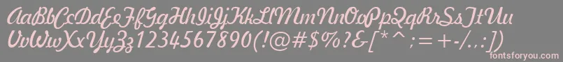 GeBallantineScriptNormal Font – Pink Fonts on Gray Background