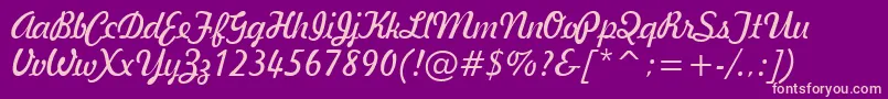 GeBallantineScriptNormal Font – Pink Fonts on Purple Background
