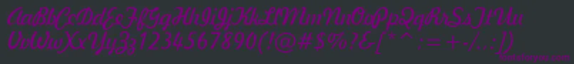 GeBallantineScriptNormal Font – Purple Fonts on Black Background