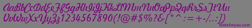 GeBallantineScriptNormal Font – Purple Fonts on Gray Background