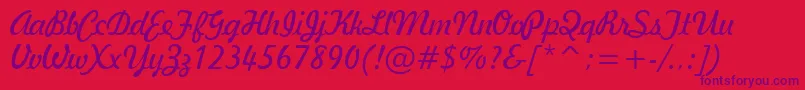 GeBallantineScriptNormal Font – Purple Fonts on Red Background