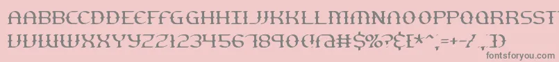 フォントGestureThinBrk – ピンクの背景に灰色の文字