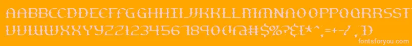 GestureThinBrk Font – Pink Fonts on Orange Background