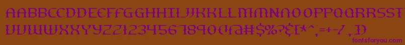 GestureThinBrk Font – Purple Fonts on Brown Background
