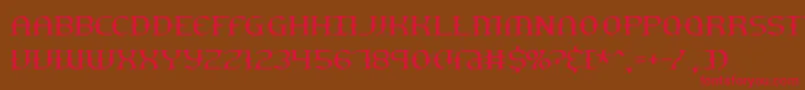 GestureThinBrk Font – Red Fonts on Brown Background