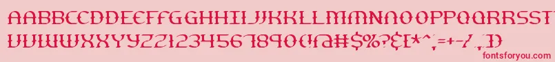 GestureThinBrk Font – Red Fonts on Pink Background