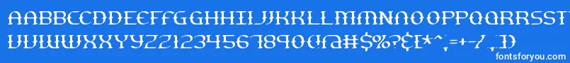 フォントGestureThinBrk – 青い背景に白い文字