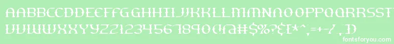 GestureThinBrk Font – White Fonts on Green Background