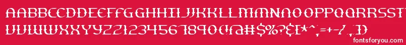 GestureThinBrk Font – White Fonts on Red Background