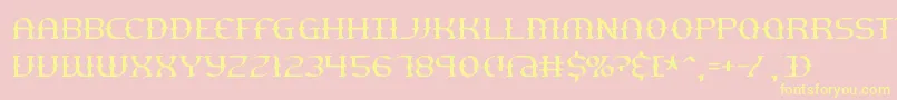 GestureThinBrk Font – Yellow Fonts on Pink Background