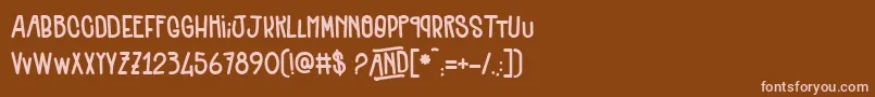 More about Quenelles Font Quenelles Font – Pink Fonts on Brown Background