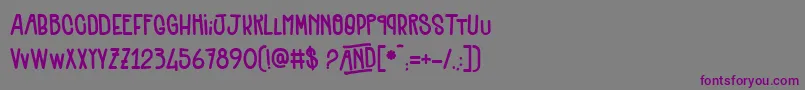Quenelles Font – Purple Fonts on Gray Background