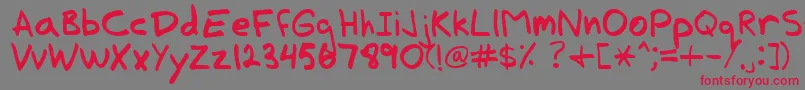 Lucas Font – Red Fonts on Gray Background