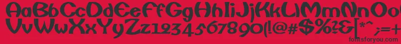 FishermanBold Font – Black Fonts on Red Background