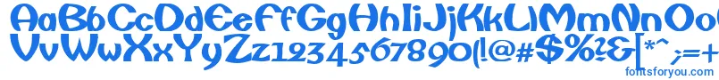 フォントFishermanBold – 白い背景に青い文字