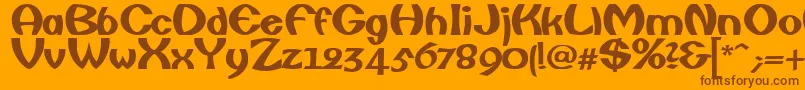 FishermanBold Font – Brown Fonts on Orange Background