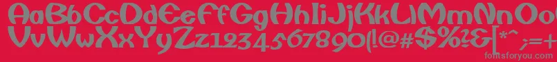 フォントFishermanBold – 赤い背景に灰色の文字