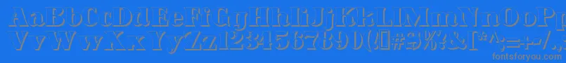 DominoShadow-Schriftart – Graue Schriften auf blauem Hintergrund