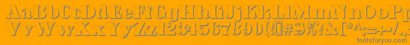 DominoShadow Font – Gray Fonts on Orange Background