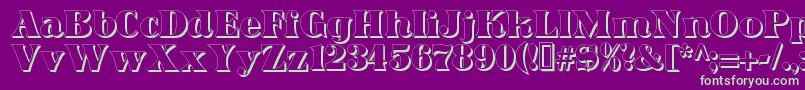 DominoShadow Font – Green Fonts on Purple Background