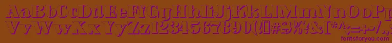 DominoShadow Font – Purple Fonts on Brown Background