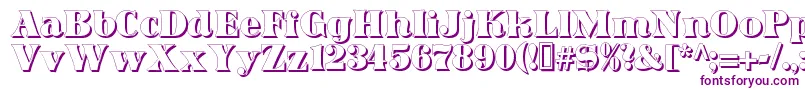 DominoShadow Font – Purple Fonts on White Background