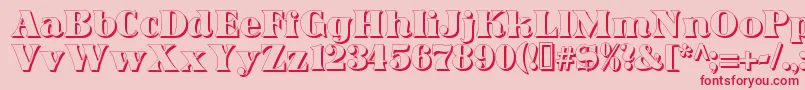 DominoShadow Font – Red Fonts on Pink Background