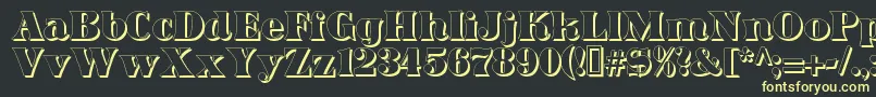 DominoShadow Font – Yellow Fonts on Black Background