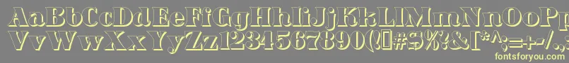 DominoShadow Font – Yellow Fonts on Gray Background