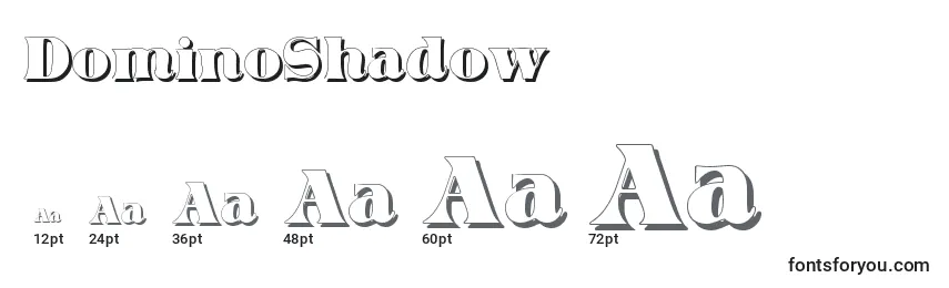 Размеры шрифта DominoShadow